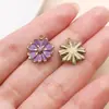 Pendente Gotas de Óleo Flor Roxa Sonhadora Margarida Tulipa Rosa Lírio Brincos Pulseira Acessórios de Joia DIY Atacado