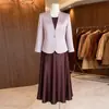 Elegante conjunto de vestido de alta gama para dama 2026 primavera-verano nuevo estilo chaqueta vestido para banquete de boda de madre de mediana edad para mujer