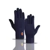 Luvas quentes com tela sensível ao toque para homens, luvas de ciclismo de inverno antiderrapantes com forro de fleece, luvas de lã engrossadas à prova de frio, luvas para atividades ao ar livre com dedos separados