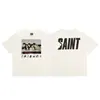 Camiseta Informal Holgada de Manga Corta Pesada para Hombre con Dibujos Animados Americanos de San Miguel, Moderna de Verano
