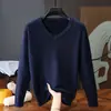 Atacado transfronteiriço de novos suéteres masculinos de gola V para outono/inverno, malhas de manga comprida, roupas casuais de negócios masculinas, disponíveis em tamanhos grandes