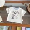[En Stock] Xy266560 Camiseta de Manga Corta para Niños 2026 Verano Nuevo Estilo Dibujos Animados Estampado Manga Corta Top Elegante