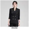 Traje formal profissional para o trabalho na moda, conjunto de terno de advogado com calça pantalona, conjunto de três peças de outono para mulheres