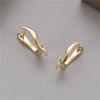 Hebilla de Oreja de Circonita en Forma de U Accesorios DIY Moda Europea y Americana Aretes Simples Hebilla de Oreja Versátil Material Semielaborado Aretes al por Mayor