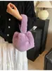 Bolso de Terciopelo Peludo Transfronterizo para Mujer en Otoño e Invierno, Versátil Bolso Cruzado Nuevo 2025 de Cadena Nicho, Bolso Cubo de Peluche tipo Satchel