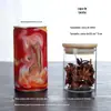 Fabricante Atacado de Pote de Vidro Selado Vidro de Alto Borosilicato Multiestilo Tampa de Bambu Pote de Armazenamento de Chá Pote de Armazenamento de Vidro