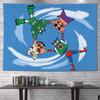 Tela de fondo de Crayon Shin-Chan Tela colgante Tela de pared Decoración de dormitorio Mesita de noche Dormitorio Tapiz de renovación Ins Sistema de curación B&B