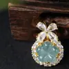 Collar de Jadeíta Birmana Natural Grado A Flor de Agua Azul, Moderno y Elegante, Lujo Ligero, Estilos Diversos, Único en su Tipo 9088
