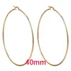 Pendientes grandes sencillos de acero inoxidable, pendientes de moda personalizados, proceso de galvanizado de acero de titanio, un par/bolsa
