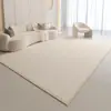 Alfombra de Velour de Cristal Color Crema para Sala de Estar, Dormitorio, Tienda Completa, Alfombra para Mesa de Café, Hogar, Absorbente de Agua, Resistente a la Suciedad, Antideslizante, Generación de una Pieza