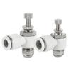 Conector rápido de tubo neumático tipo Shanes, interruptor de control de velocidad, válvula reguladora de cilindro SL6-M5, válvula de mariposa, conector blanco