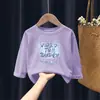 H2308# crianças meninos e meninas 100 novo estilo ocidental roupas infantis algodão infantil casual algodão versátil top moda