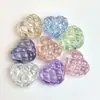UV transparente colorido waffle amor furo reto contas soltas DIY corrente de celular acessórios de cabelo bolsa pendurar acessórios de joia material