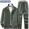 Traje de Trabajo Delgado de Verano para Hombre con Algodón Soldador Anti-quemaduras y Resistente al Desgaste Ropa de Protección Laboral Taller de Fábrica Ropa de Trabajo de Manga Corta