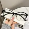 Populares Gafas de Moda Cat-Eye de Marco Grande Ultra-Ligeras Tr90 Monturas de Gafas Retro para Mujer Monturas Transfronterizas para Hombre Venta al por Mayor Versátiles