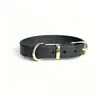 Collar Sencillo para Mascota de Aleación de Zinc, Collar de Cuero Genuino, Collar para Perro de Piel de Vaca de Primera Capa, Collar de Cuello, Anillo para el Cuello para Perros Grandes, Medianos y Pequeños