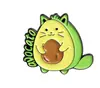 Insignia Linda de Dibujos Animados de Comida Aguacate Gato Astronauta Corazón Estilo Niche Broche de Metal