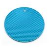 Tapete de silicone redondo de grau alimentício de vários tamanhos e cores, tapete de isolamento térmico, antiderrapante, de alta temperatura, com isolamento em favo de mel, para jantar