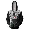 Suéter periférico de cosplay de anime japonés de la serie Naruto, suéter 3D, sudadera con capucha y cremallera para hombres y mujeres