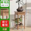 Estante de flores de madera maciza de imitación de caoba, estilo chino, para el hogar, sala de estar, mesa de flores antigua, estante de almacenamiento interior, estante de bonsái de olmo, venta al por mayor