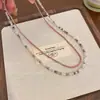 Collar de Cuentas Colorido Dopamina de Verano para Mujer, Cadena para Clavícula de Doble Capa de Lujo Ligero de Nicho, Nuevo Modelo 2026 Cadena para el Cuello