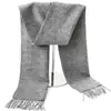 Cachecóis de Lã e Cashmere para Outono e Inverno, Atacado do Fabricante, Nova Moda Cor Sólida, Design com Franjas, Unissex, Comprimento Médio