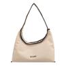 Bolso grande de lona para mujer, para uso diario, nuevo, casual, versátil, color de contraste, bolso de hombro, moda, simple, bolso de axila