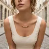 Collar Dulce Estilo Caramelo Arcoíris Chapado en Oro 18K Estilo Coreano Lujo Ligero Nicho Hada Cadena Clavícula Joyería Europea y Americana de Alta Gama
