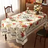 Mantel de Mesa Estilo Americano, Mantel Ovalado, Impermeable, Resistente al Aceite, Tela Cubierta Lavable, Lujo Ligero, Atmósfera de Gama Alta, Mantel de Mesa de Café