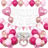 Bestseller transfronterizo Decoración para despedida de soltera BRIDE anillo de diamante globos en forma de corazón adecuados para arreglos de despedida de soltera