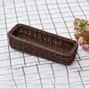 Suministro Mimbre Sintético Vajilla Cesta para Palillos Rectangular Cesta Escurridora Cesta para Cuchillos y Tenedores Creativa Cesta para Frutas y Pan Cesta de Almacenamiento