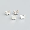 Botones de cuentas de mariposa de plata esterlina s925 hechos a mano, pulsera de cuerda de cuentas, collar, accesorios de joyería con cuentas.