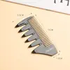 Pente Retrô de Cabeça de Óleo Transfronteiriço Pente de Alisamento Dupla Face para Homens Pente de Dentes Largos Pente para Cabeça de Óleo Pente de Cabeleireiro de Dentes Grandes Pente com Textura