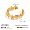 Anillo Abierto Ajustable de Dos Tonos Oro y Plata para Mujer, Estilo Europeo y Americano Wanxing, Personalizado, Acero Inoxidable Chapado en Oro de 18K, No se Desvanece, Venta al por Mayor
