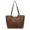 Bolsa de Ombro Grande Capacidade Elegante Simples Francesa para Mulheres 2025 Outono Retro de Aparência Nobre Casual Bolsa Tote de Axila