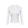 Suéter de malha outono e inverno feminino slim fit elástico decote V profundo camisa base estilo puro sexy manga longa top atacado
