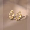 Pendientes de otoño nuevos de Dongdaemun coreanos de Cao Shi con perlas de imitación y hebilla de oreja de estilo coreano elegantes