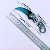 Cuchillo de fruta Boston 830 Scimitar de acero inoxidable, plegable, para exteriores, con clip trasero, para supervivencia en el campo.