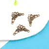 Conectores de aleación multianillo estilo corte vintage con patrones de encaje hueco, admite producción con molde personalizado