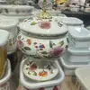 Pote de Esmalte com Tampa, Pote de Óleo, Pote de Açúcar, Bule para Café, Resistente a Altas Temperaturas, Sem Camadas, Pote para Temperos, Pote de Chá Doméstico