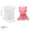 Molde de silicona para oso gato goteando pegamento diy incienso conejo posavasos de mesa adornos de aromaterapia para coche molde de yeso para velas