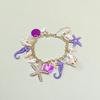 Diseño Personalizado, Pulsera de Moda Estilo Boho Oceánico, Estrella de Mar Concha, Bolsa de Perlas, Cadena Colgante, Cadena para Zapatos