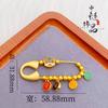 Broche de oro de arena de Vietnam Ping An Xi le bebé femenino cobre chapado en oro Ping An Xi le Xingshi agujero accesorios diy al por mayor