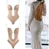 Ropa interior europea y americana hermosa de una pieza para la espalda, Sujetador sexy de una pieza, Espalda grande descubierta, Senos grandes, Sujetador pequeño, Vestido de noche formal
