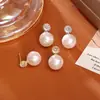 Pendientes Pequeños de Bombilla con Perlas de Circonita Brillantes, de Alta Gama, Modernos, Pendientes Sencillos y Versátiles para Mujer, Joyería Suave Estilo Celebridad de Internet