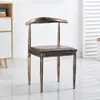 Mesa e Cadeira de Canto em Madeira Maciça Cadeira para Casa Simples Estilo Japonês Cadeira de Jantar Nórdica Cadeira de Ferro Encosto Banqueta Tema Loja de Chá com Leite