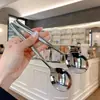 Colher doméstica de aço inoxidável 316, versão estendida, pesada e finamente polida, colher de estilo coreano de grau alimentício, colher de jantar ocidental de ponta estilo ins