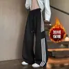 Atacado Novas Calças de Moletom Estilo Americano Masculinas Casuais Calças Listradas Masculinas Adolescente Masculino Versátil Soltas de Perna Reta Calças Esportivas