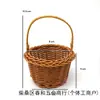 Mini Cesta Pura Artesanal Plástico Imitação Rattan Cesta de Parede Varanda Sala de Estar Flor Decorativa Arranjo em estoque Cesta de Mão