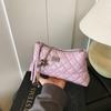 Bolsa de Ombro Casual de Moda Nicho 2025 Temporada de Primavera Nova Bolsa Axilar de Corrente Losango Bolsa de Ombro Transversal de Moda